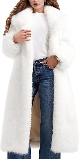 Women's knee-length coat with lapel collar and hidden buttons by My Store