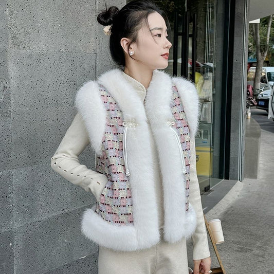 Women’s fashionable vest in a new style, shown from the front