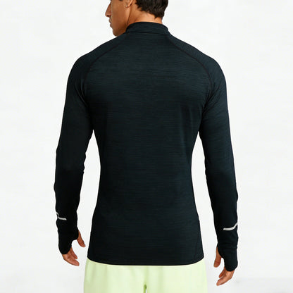 Half-zip quick-drying training long-sleeve athletic shirt in a sporty design