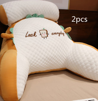 Fluffy triangle reading cushion and lumbar pillow for sofa, bed, or office chair back support