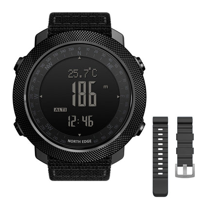 Outdoor sport smart watch for men with all-metal design and black round display