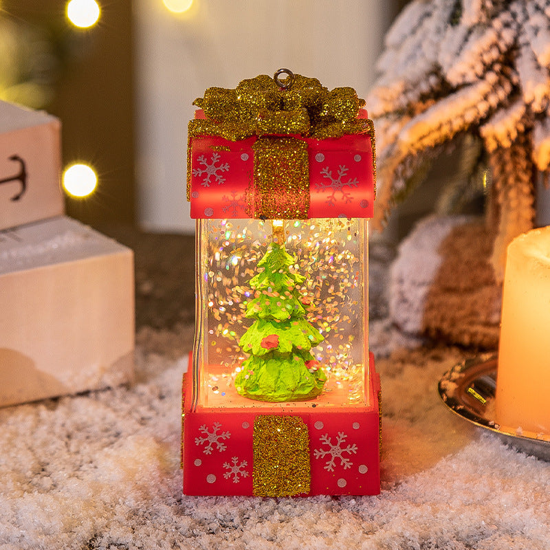 Christmas decorations crystal ball Christmas gift box lights by My Store