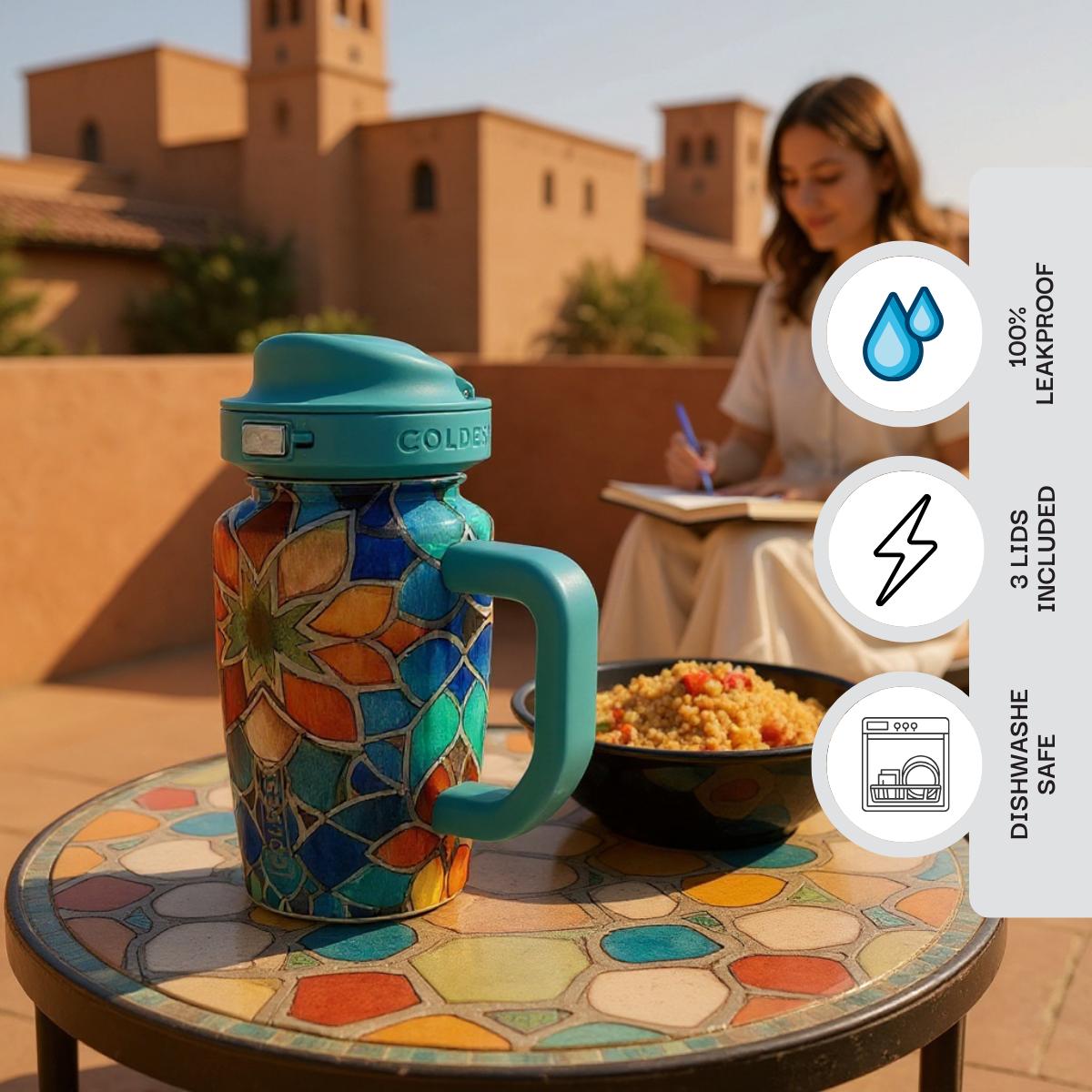 Coldest Limitless Ultra V8 15oz stainless steel tumbler with lid, black finish, designed for hot and cold beverages.
