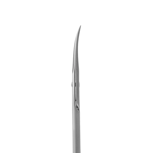Staleks Professional Cuticle Scissors Ballerina style with precision tips for manicures, displayed on a white background.