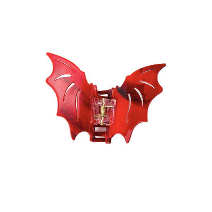 Halloween bat barrettes for girls, funny bat hair clips in black and orange