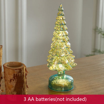 Christmas table decorations arranged for festive scenes, featuring seasonal holiday accents