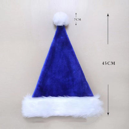 Red plush Christmas hat decoration by My Store