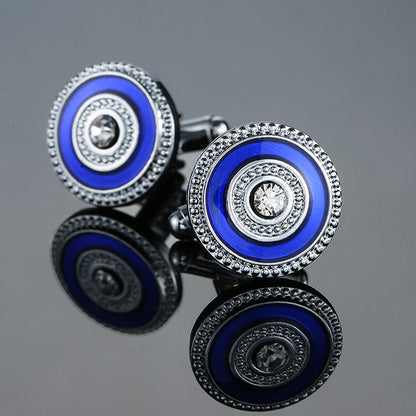 Men's French retro pattern cufflinks by My Store, featuring a vintage-inspired design