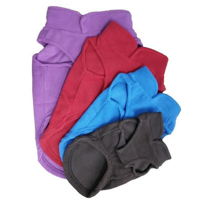 Fleece dog coat jacket vest for small puppies, soft warm pet clothing in a comfortable fit