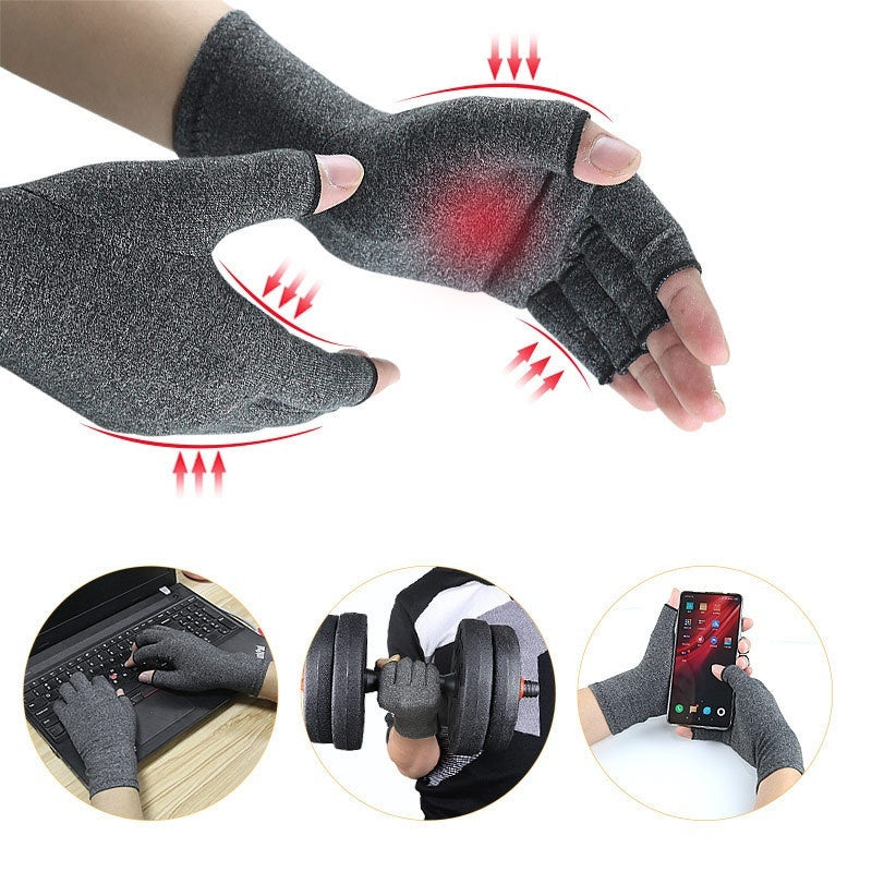 Fingerless pressure-resistant fitness gloves for hand protection