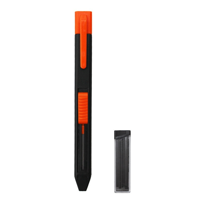 Plastic woodworking propelling pencil with thick lead for marking and drawing lines