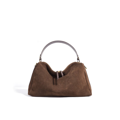 High-grade versatile cowhide handbag by My Store in a classic structured design