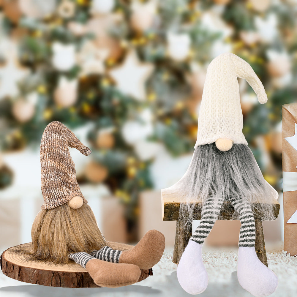 Christmas decorations faceless doll ornament with festive holiday design