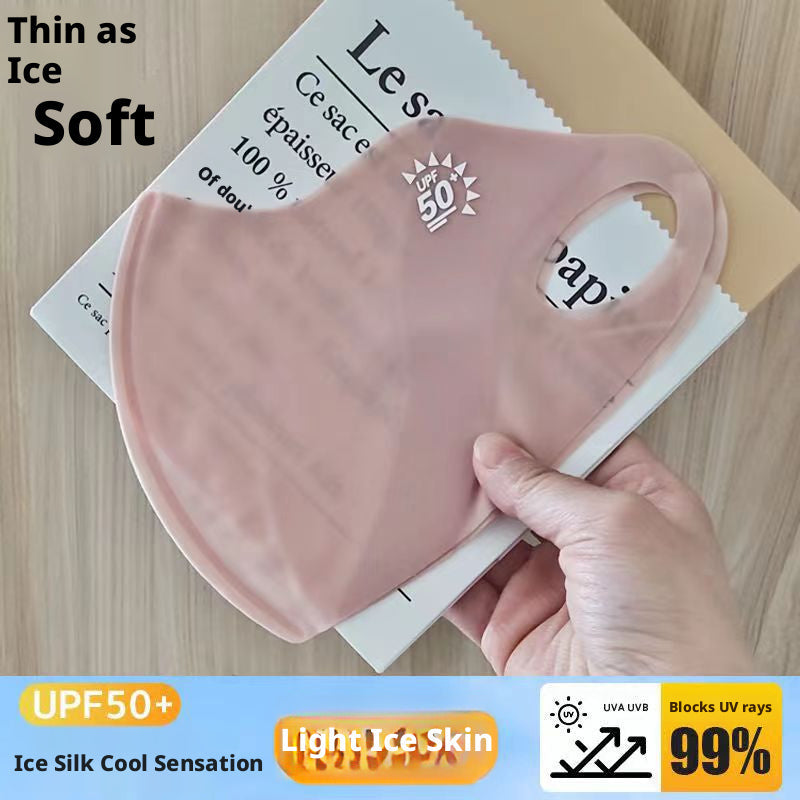 Ultra-thin pink ice silk mask, 1 pack
