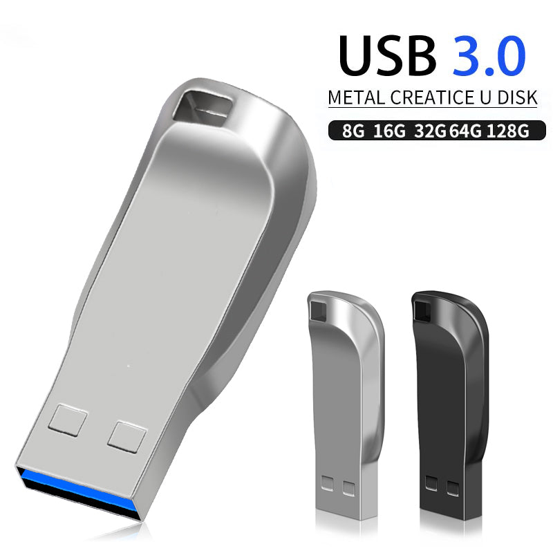 Silver Black Metal U Disk for Convenient File Storage