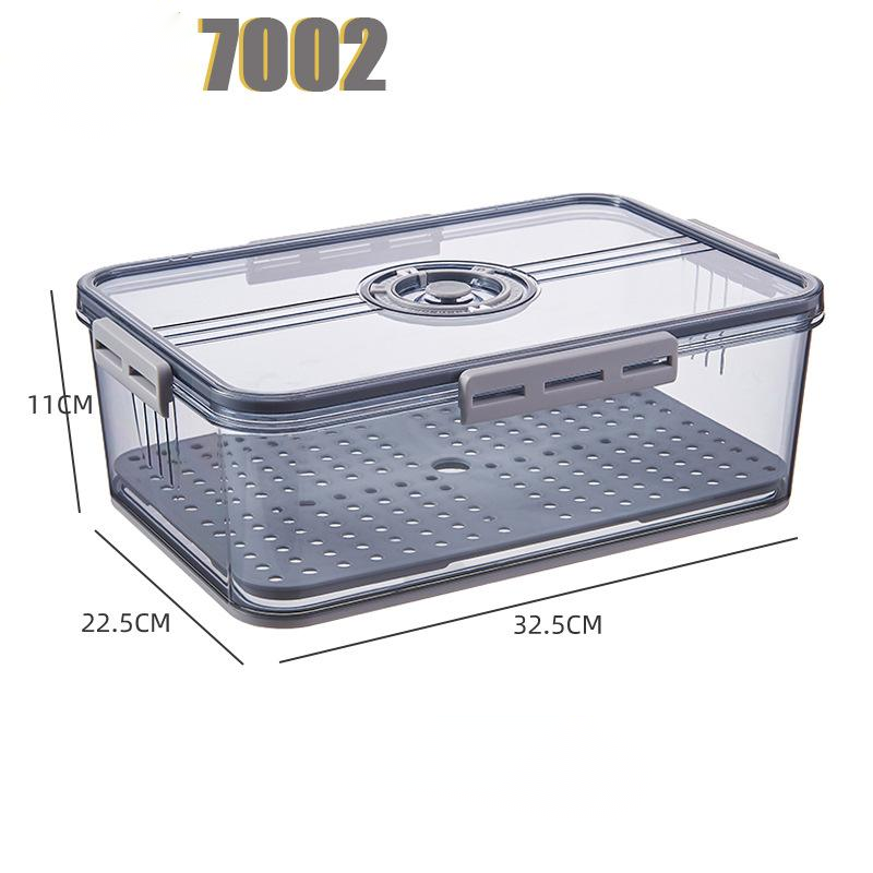 Transparent food-grade PET refrigerator storage box for organized food storage