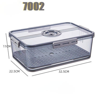 Transparent food-grade PET refrigerator storage box for organized food storage