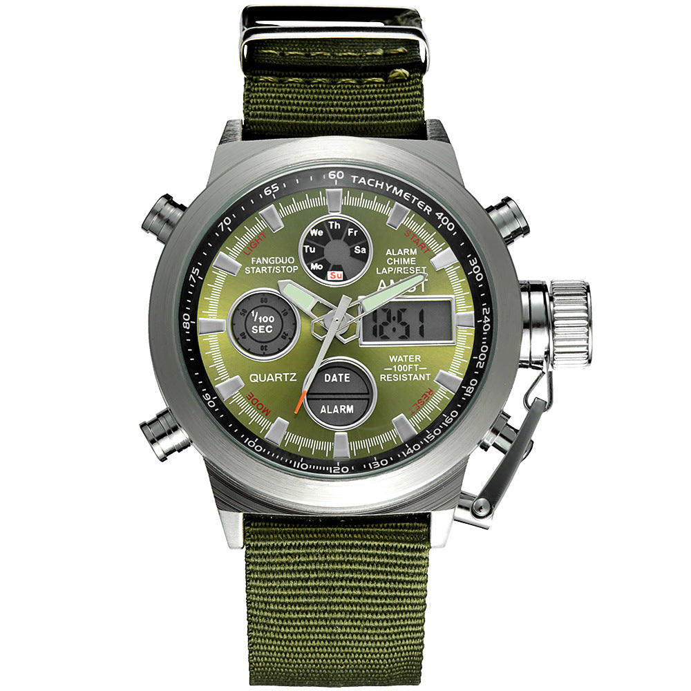 Retro minimalist electronic men's business casual sports watch in stylish design