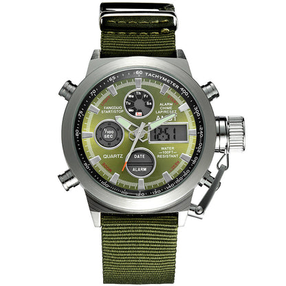 Retro minimalist electronic men's business casual sports watch in stylish design