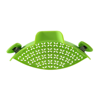 Silicone pot side drain stopper kitchen gadget by My Store for draining liquids from cookware
