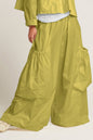 Nylon Big Pocket Pants - Chartreuse