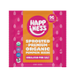 Happiness Minis sprouted organic pumpkin seeds in Himalayan pink salt flavor, in pink packaging with white and orange accents.