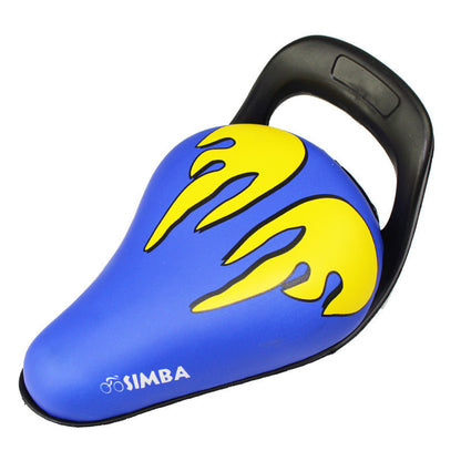Ultra-comfortable folding bicycle seat cushion by My Store, shown in black with padded ergonomic design