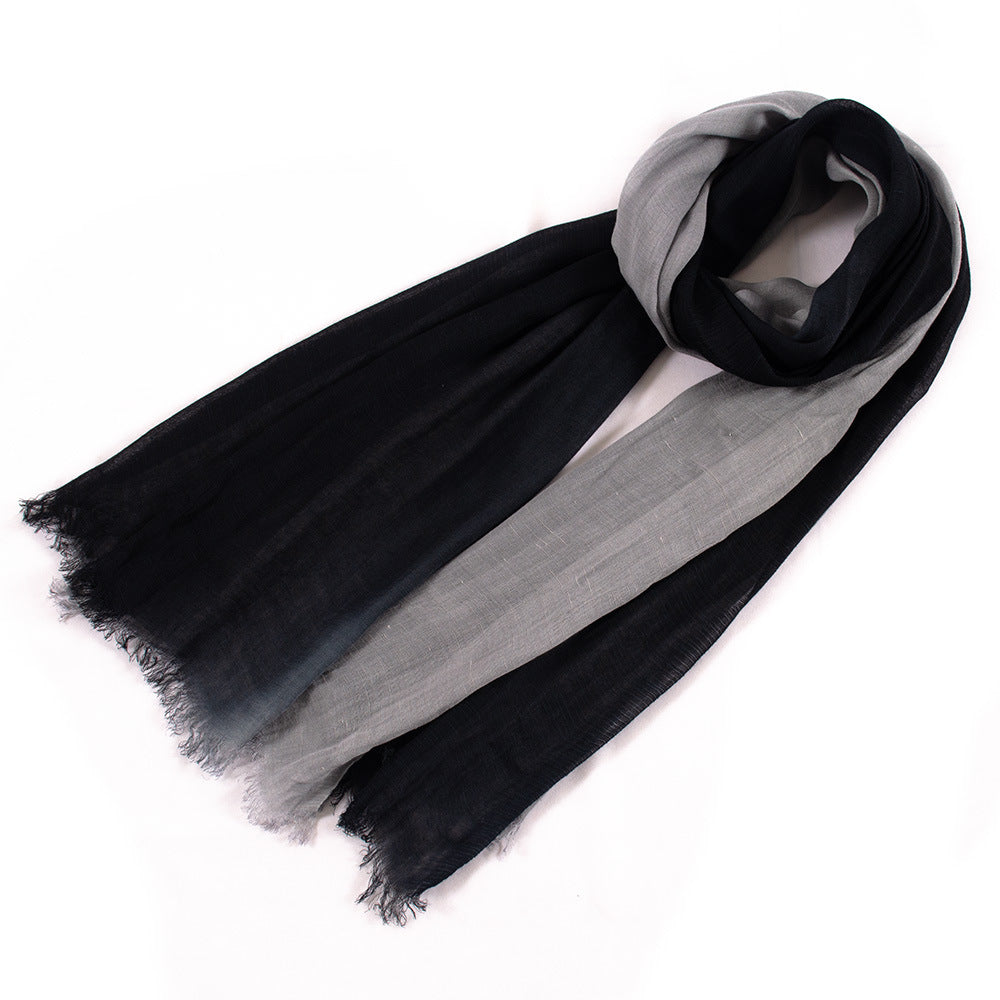 Large soft warm cotton scarf with tassel trim, My Store brand