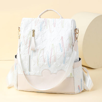 Women's lightweight multifunctional fashion backpack, My Store brand, shown from front angle