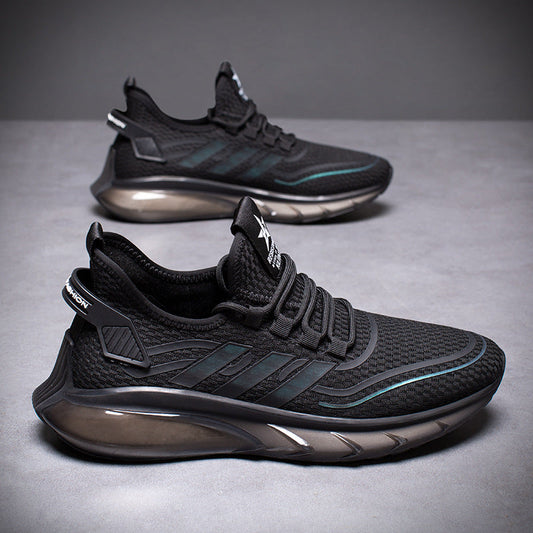 Men's breathable fly woven shock absorption sports casual shoes in a lightweight athletic design