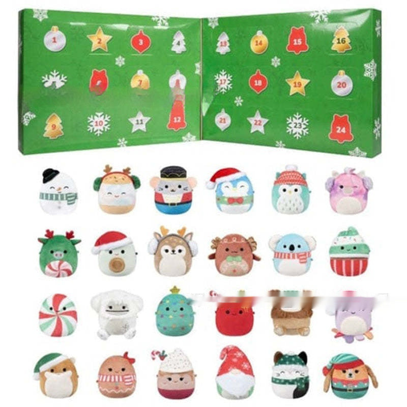 Children's toys Christmas calendar with colorful numbered doors and small toy surprises; My Store brand