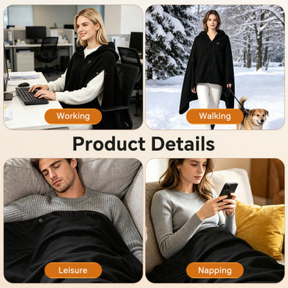 Office smart heating shawl with USB power, soft wearable design for warmth My Store