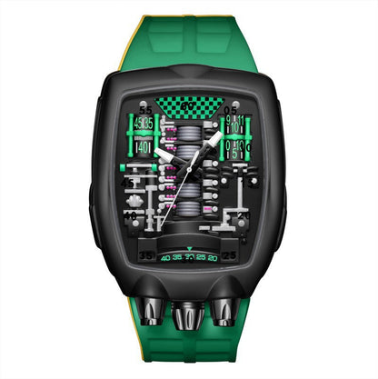 Engine Movement Mens Watch Brand Quartz Watch Fashionable And Distinctive