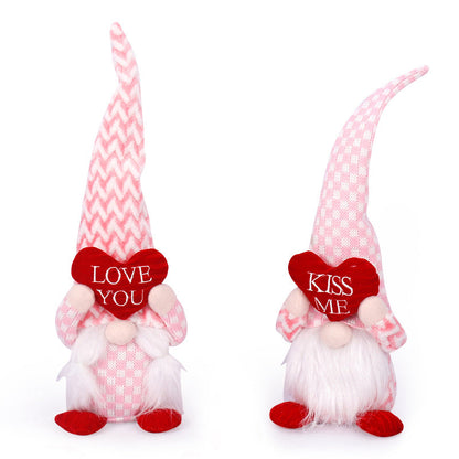 Valentine's Day love doll ornaments decoration in a charming romantic design