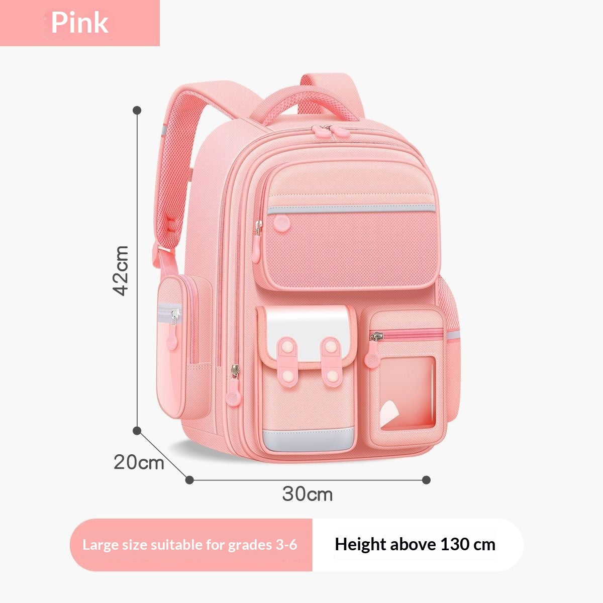 Elementary school spine-protecting backpack by My Store with ergonomic padded design and adjustable shoulder straps