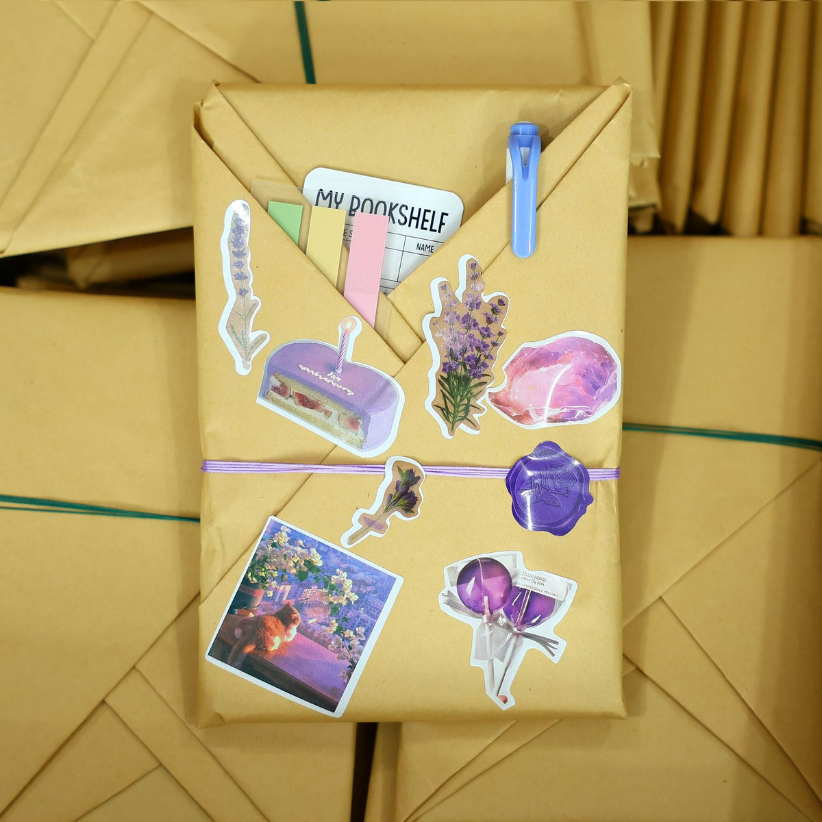 Blind date with a book gift featuring a wrapped English book and real book surprise package