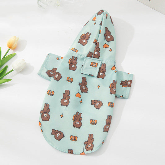 Fashion pet raincoat dog clothing in a waterproof design for small dogs