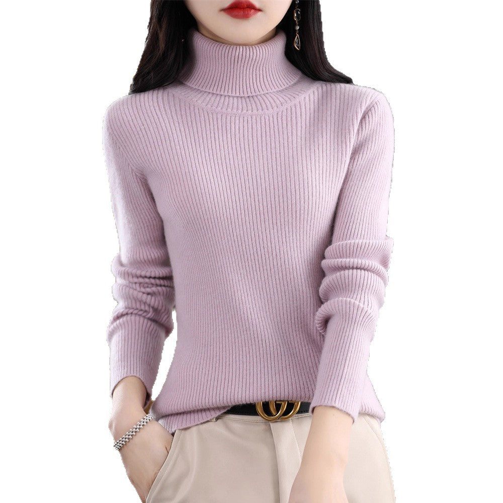 Women's fall and winter turtleneck sweater by My Store in a cozy knit design