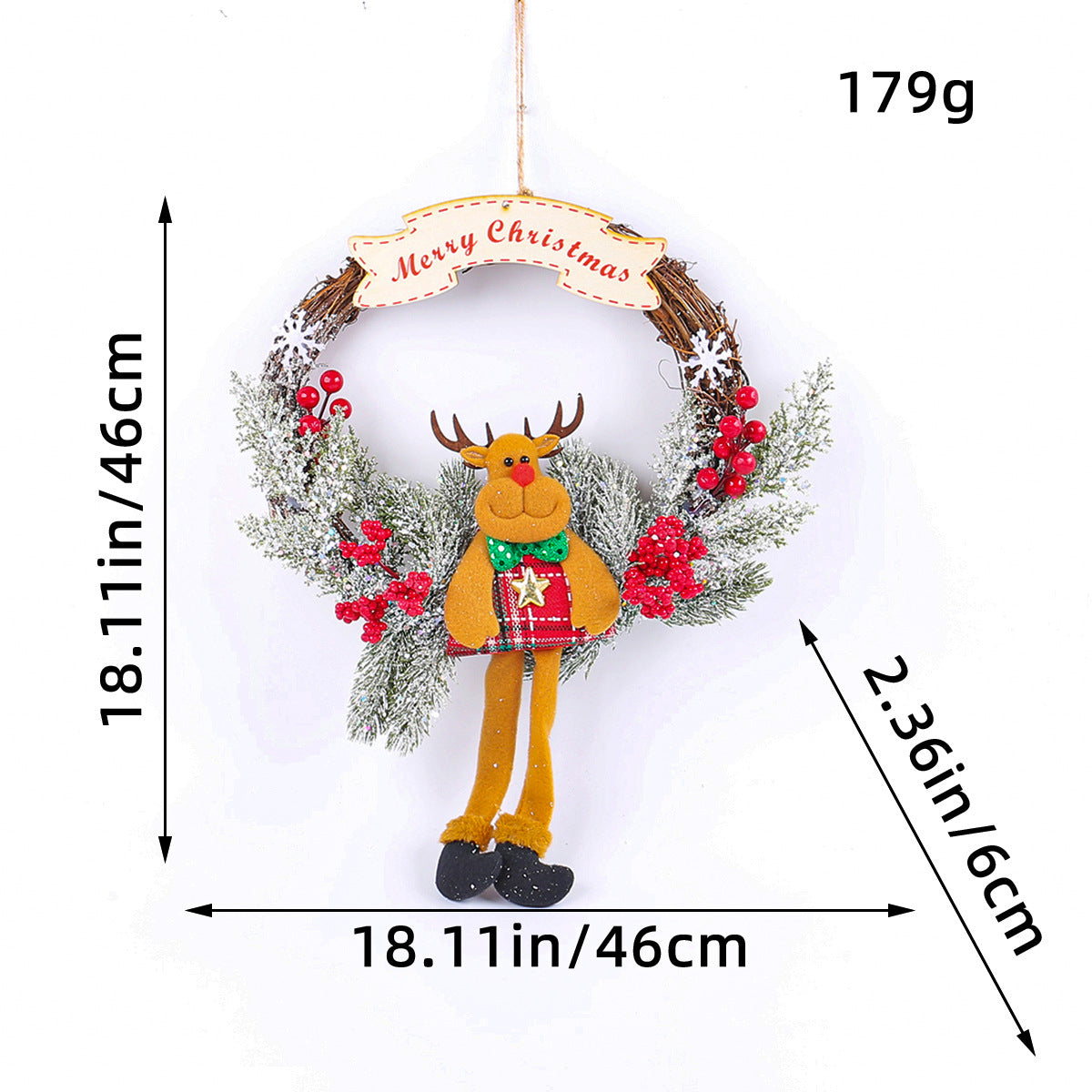 Christmas wreath Christmas decorations by My Store with festive greenery and seasonal accents