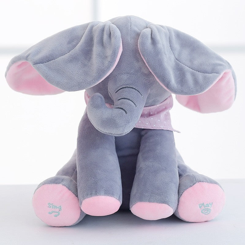 Colorful BACKUPMYFILESNOW® Singing Elephant Pal for Kids, plush toy with cheerful elephant design and musical features.