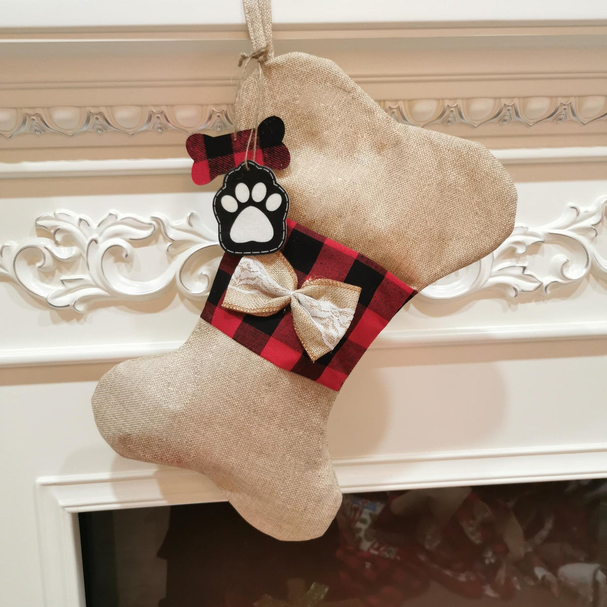 Christmas ornament Christmas socks gift bag by My Store, festive holiday design