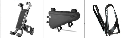 Wax feel polyester bicycle frame bag for long-distance cycling, water-resistant bike storage pouch