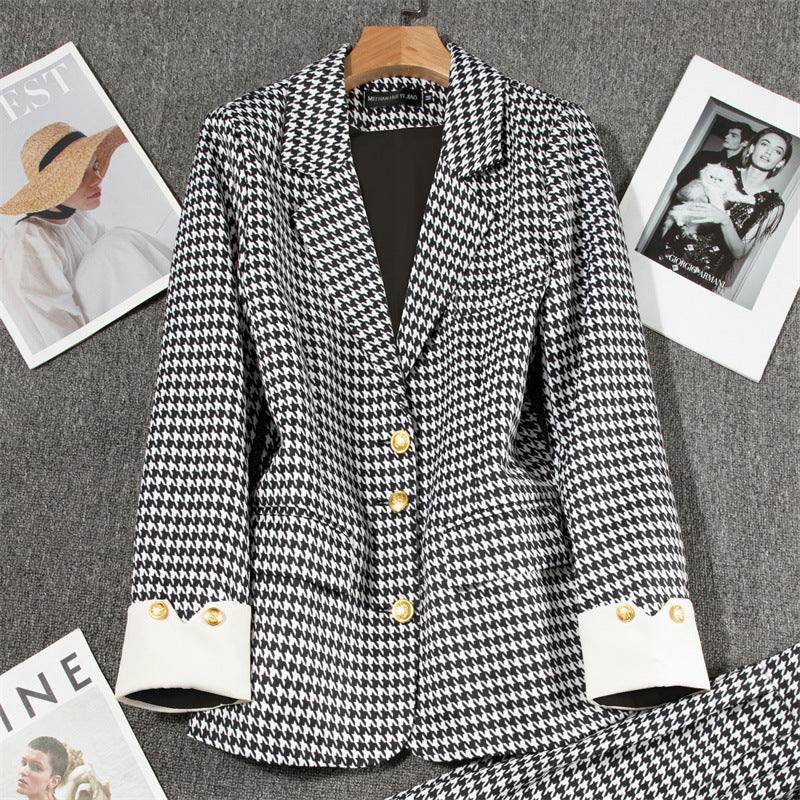 Women's sophisticated designer-style blue casual blazer by My Store