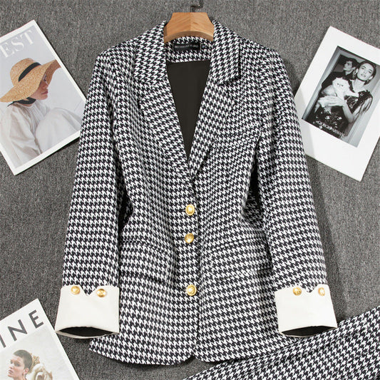 Women's sophisticated designer-style blue casual blazer by My Store