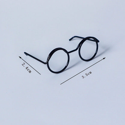 Mini glasses frame twist stick puppy doll, My Store plush toy in a compact close-up view