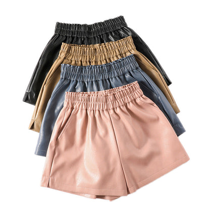 Women's new spring/autumn high-waisted shorts, front view in a casual style