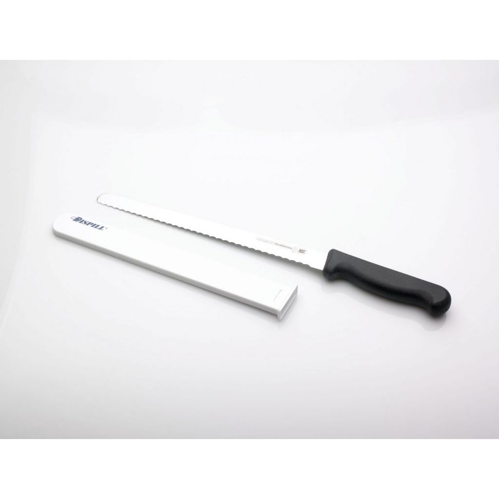 Pasteur Pharmacy Dispill Knife with Protector, food service utensil with safety cover, ideal for food handling and prep.