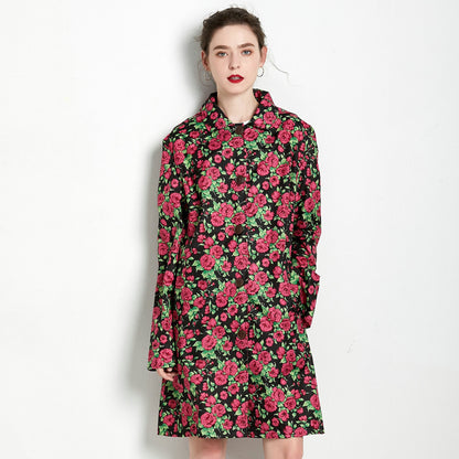 Rose mid-length women’s trench coat in a classic tailored design
