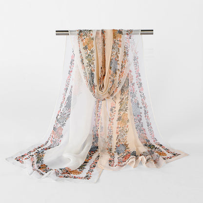 Floral elegant versatile women's fashionable outer shawl by My Store