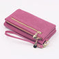 Chic women's long urban style wallet by BACKUPMYFILESNOW® with multiple card slots and a sleek design.